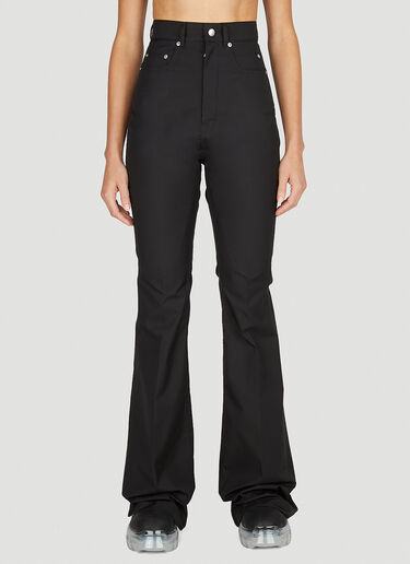 Rick Owens High Waist Flared Pants Black ric0251017