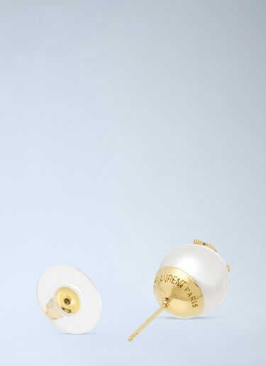 字母花押人造珍珠耳饰 Saint Laurent 字母花押人造珍珠耳饰 象牙白 sla0247091