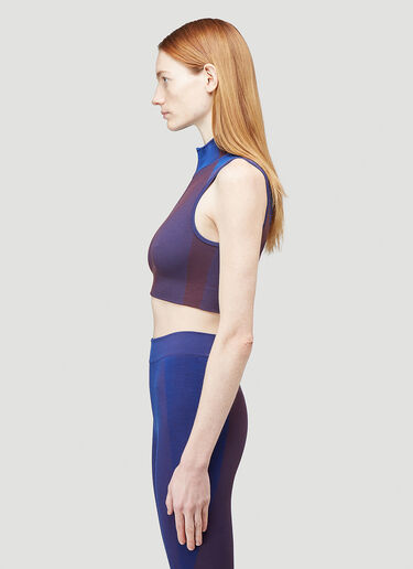 Y-3 Classic Seamless Knit Cropped Top Blue yyy0245010