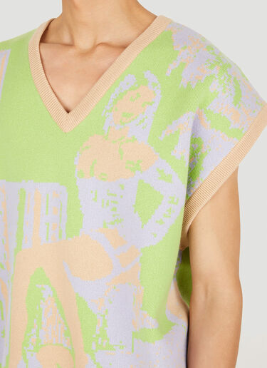 Ninamounah Kingfish Sleeveless Sweater Green nmo0148008