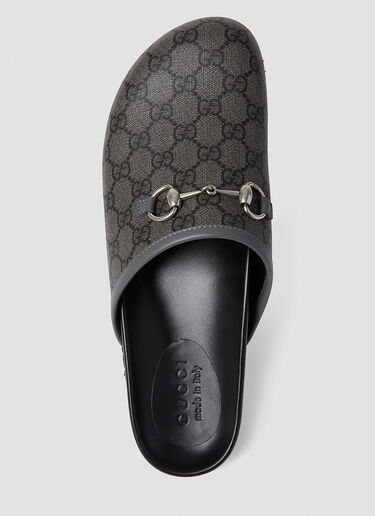 Gucci GG Horsebit Mules Grey guc0152310