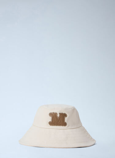 Max Mara Monogrammed Bucket Hat Beige max0264064