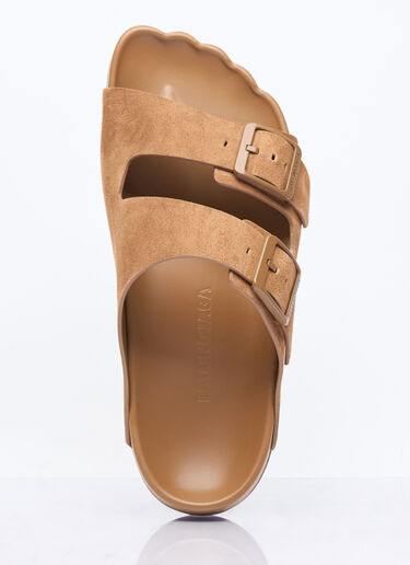 Balenciaga Suede Sunday Sandals Brown bal0157038