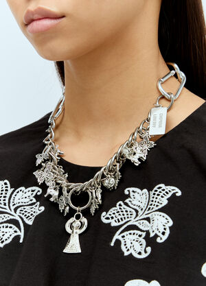 Chopova Lowena Multi Charm Necklace Silver cho0256010