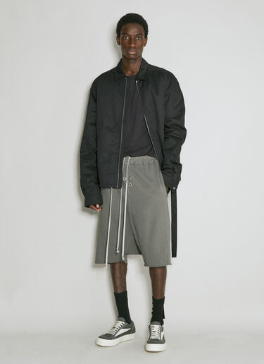 Rick Owens DRKSHDW Drawstring Track Shorts Grey drk0154004