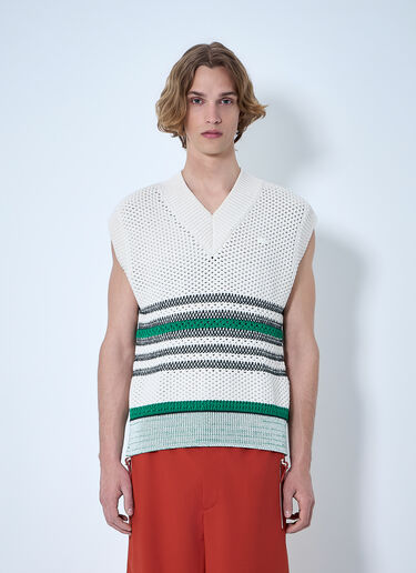 Lacoste Sleeveless Knit Vest White lac0364001