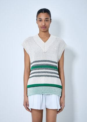 Lacoste Runway Knit Vest White lac0364001