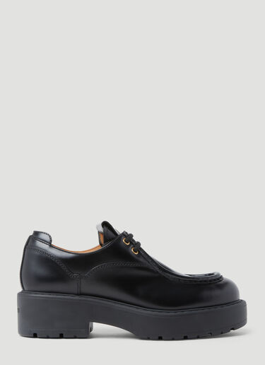 Miu Miu Logo Lace-up Shoes Black miu0254033