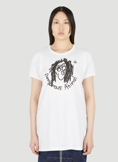 Vivienne Westwood Dangerous Animal T-Shirt White vvw0249016
