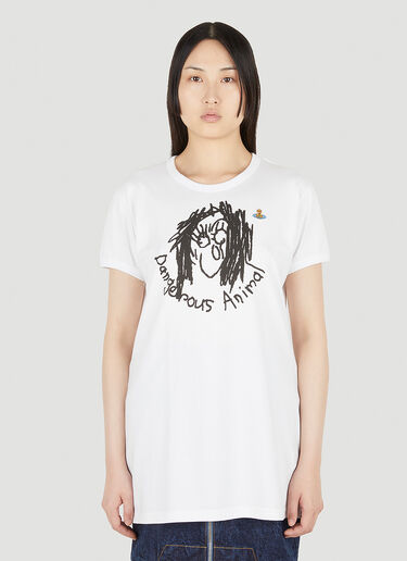 Vivienne Westwood Dangerous Animal T恤 白 vvw0249016