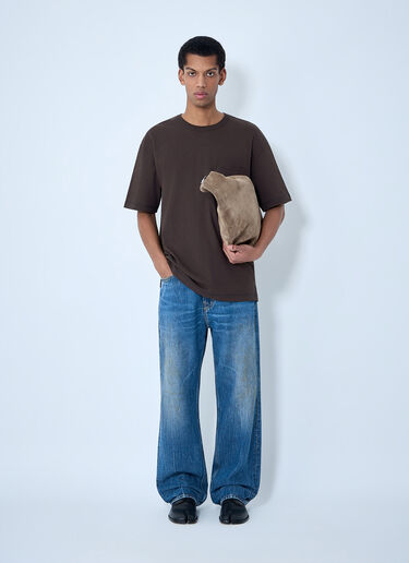 Lemaire Boxy SS T-Shirt Brown lem0164014