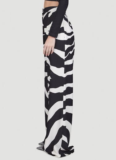 Dolce & Gabbana Zebra Print Palazzo Pants Black dol0249025
