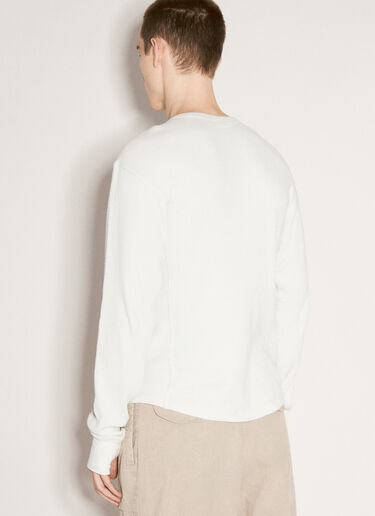 Entire Studios Thermal Long Sleeve T-Shirt White ent0155043