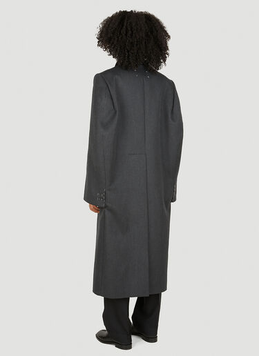 Maison Margiela Cape Double Breasted Coat Grey mla0249021