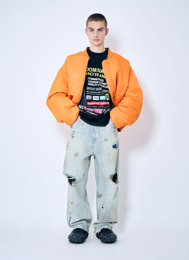 Vetements Trashed Baggy Jeans Light Blue vet0160003