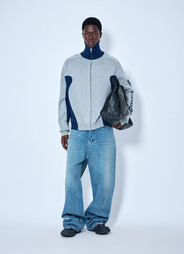 LN-CC® - Balenciaga: Zip-Up Track Jacket - Grey Balenciaga Zip-Up Track Jacket Grey bal0165016