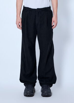 Massimo Osti Studio Pleated Straight-Leg Pants Black mao0166008