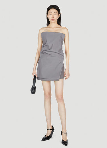 Prada Gabardine Dress Grey pra0252051