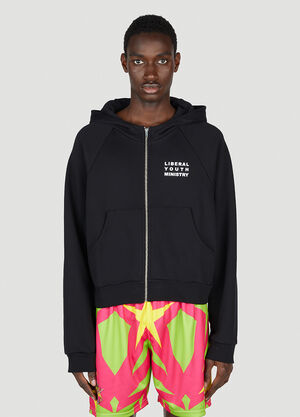 Liberal Youth Ministry Anime Zipped Hooded Sweatshirt Black lym0152009