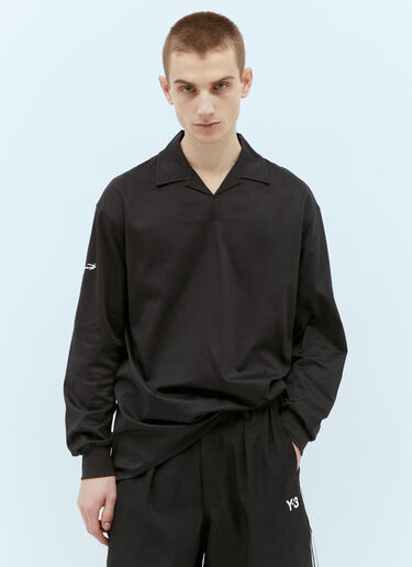 Y-3 x Real Madrid 로고 프린트 폴로 셔츠  블랙 rma0156006