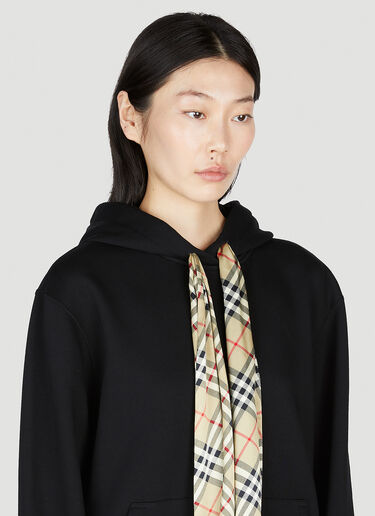 Burberry Scarf Hooded Sweatshirt Black bur0253009
