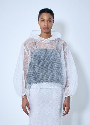 Cecilie Bahnsen CBshila Hoodie Windflower Top White cec0264004