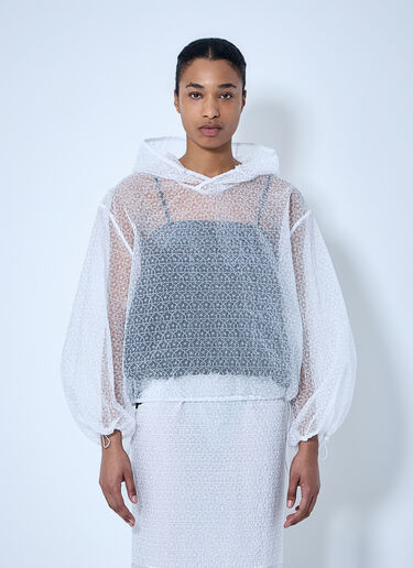 Cecilie Bahnsen CBshila Hoodie Windflower Top White cec0264004
