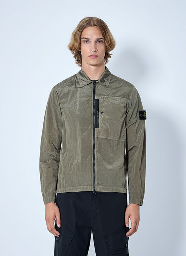 LN-CC® - Stone Island: Technical Nylon Jacket - Green Stone Island Technical Nylon Jacket Green sto0165041