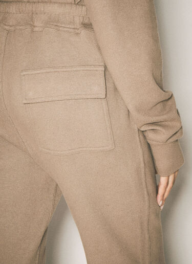 Moncler x Rick Owens Cotton Knit Track Pants Beige mcs0358014