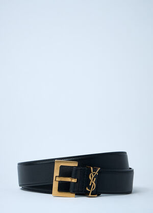 Saint Laurent Cassandre Belt Black sla0241125