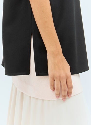 Jil Sander 지퍼 장식 티셔츠 블랙 jil0257010