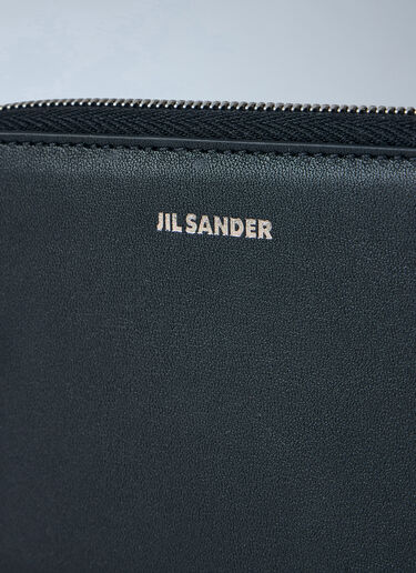 LN-CC® - Jil Sander: Pocket Zip Around Wallet - Black Jil Sander Pocket Zip Around Wallet Black jil0164009
