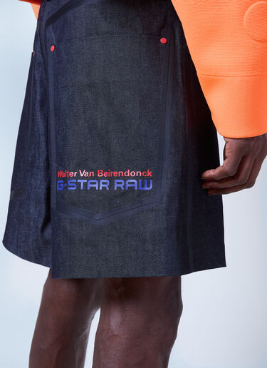 Walter Van Beirendonck x G-STAR Embossed Denim Shorts Blue wlt0160026