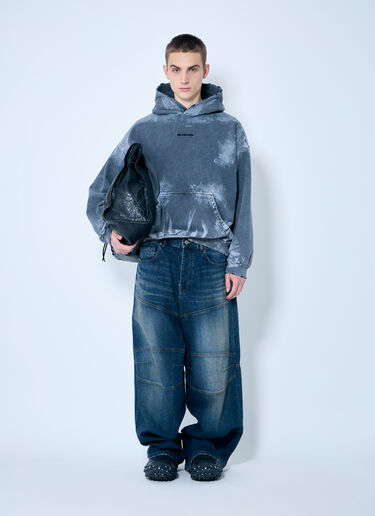 Balenciaga Baggy Panel Construction Jeans Blue bal0159002