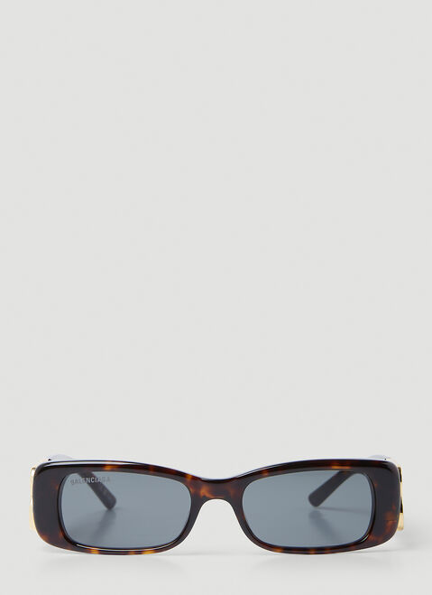 Gucci Dynasty Rectangle Sunglasses Black gus0254010
