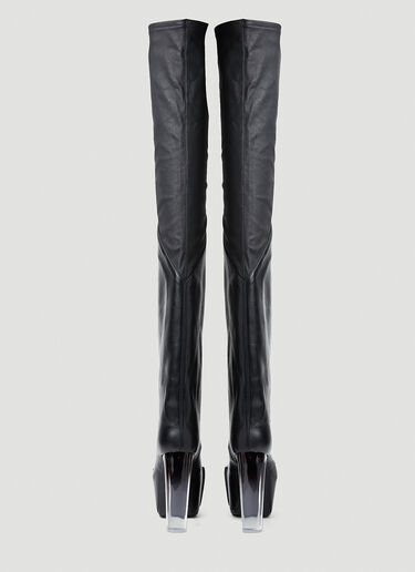 Rick Owens Oblique Platform Boots Black ric0252023