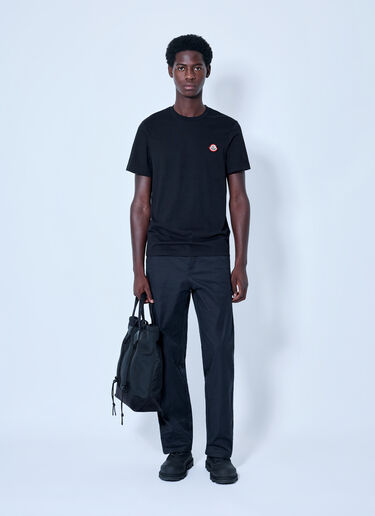 LN-CC® - Moncler: Logo Motif T-Shirt - Black Moncler Logo Motif T-Shirt Black mon0166014