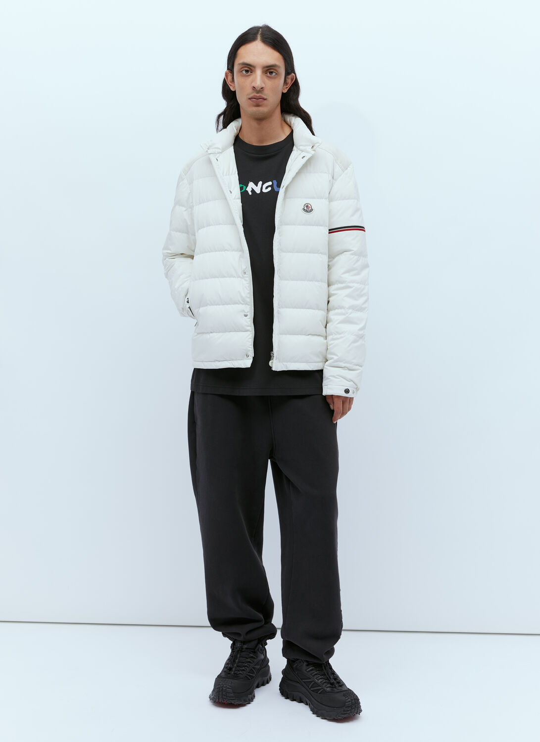 Shop Moncler Colomb Short Down Jacket In White