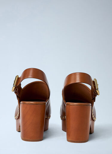 Jeannette Heel Clogs Chloé Jeannette Heel Clogs Brown chl0263064