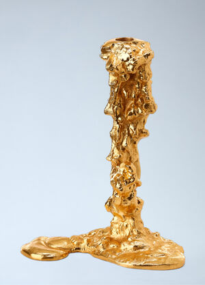 POLSPOTTEN Sculpted Metal Candle Holder Gold wps0692212