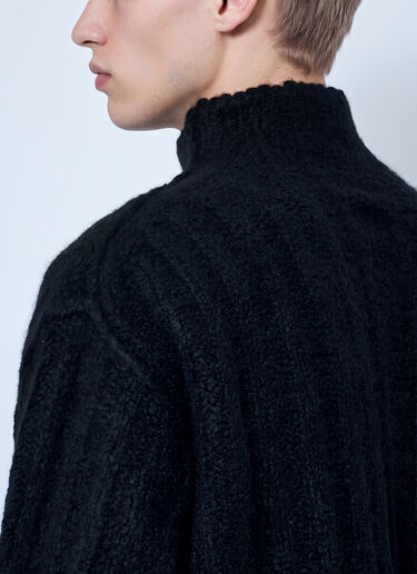 LN-CC® - Rick Owens: Turtle Sweater - Black Rick Owens Turtle Sweater Black ric0166008