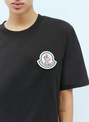 Moncler x Pharrell Williams Logo Patch T-Shirt Black mpw0354006