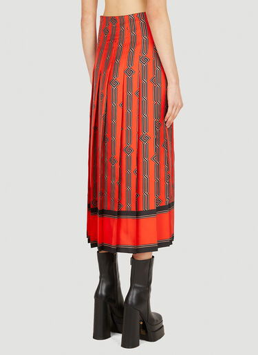 Gucci G Chain Pleated Skirt Red guc0251070