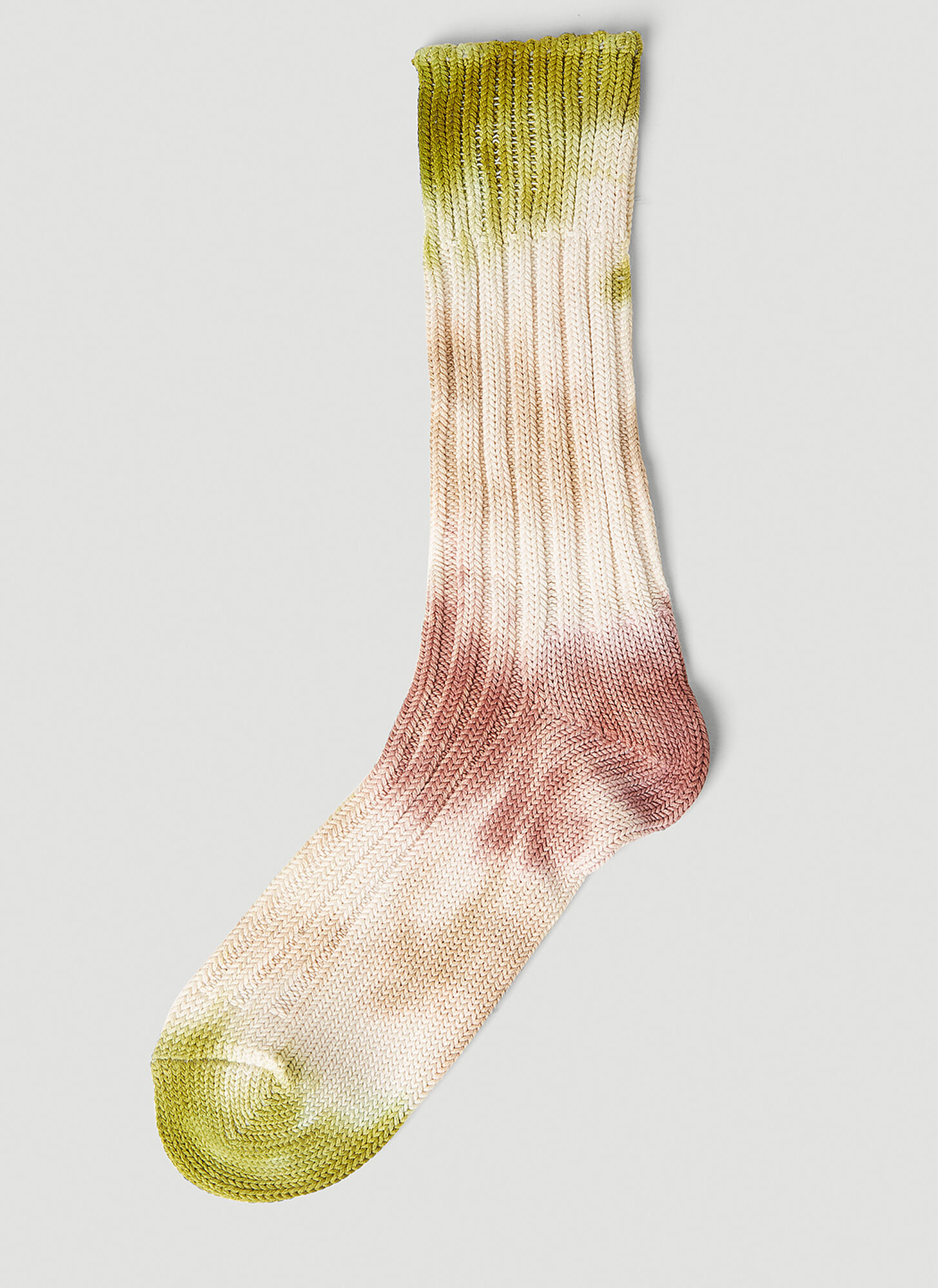 Stain Shade X Decka Socks Tie Dye Socks Unisex Beige