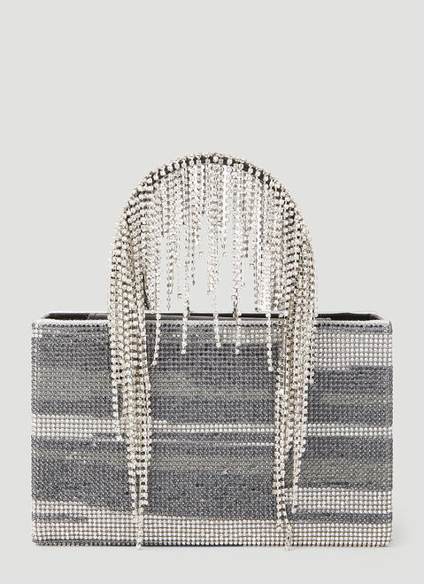 KARA Streaking Fringe Tote Bag Silver kar0252011