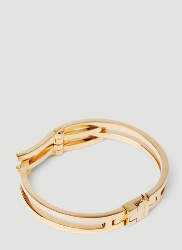 Saint Laurent Intertwined Cuff Bracelet Gold sla0249241