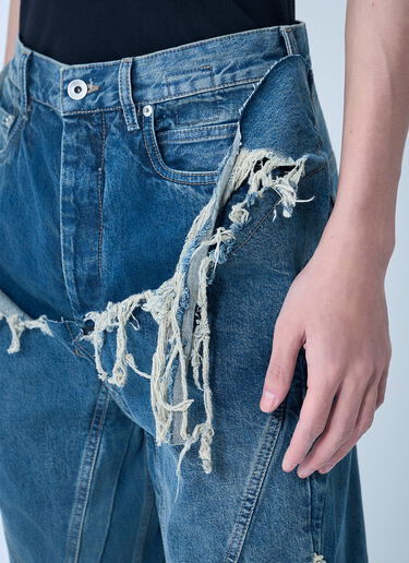 Rick Owens DRKSHDW Slivered Bootcut Jeans Blue drk0164018