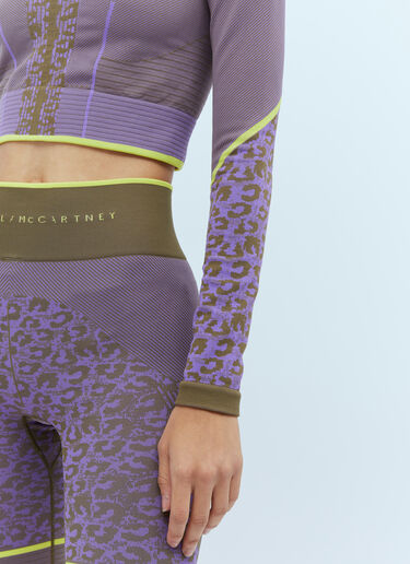 adidas by Stella McCartney TrueStrength 无缝瑜伽长袖上衣 紫色 asm0254019