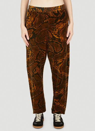 Aries x Juicy Couture Psysnake Unisex Track Pants Brown ajy0352002