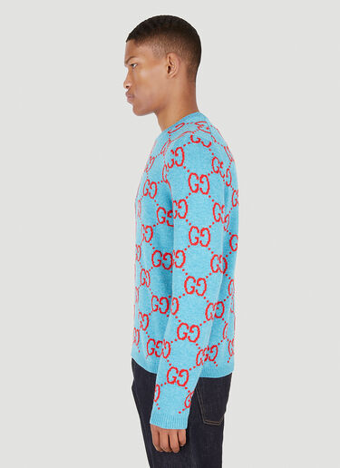 Gucci GG 자카드 스웨터 라이트 블루 guc0147035